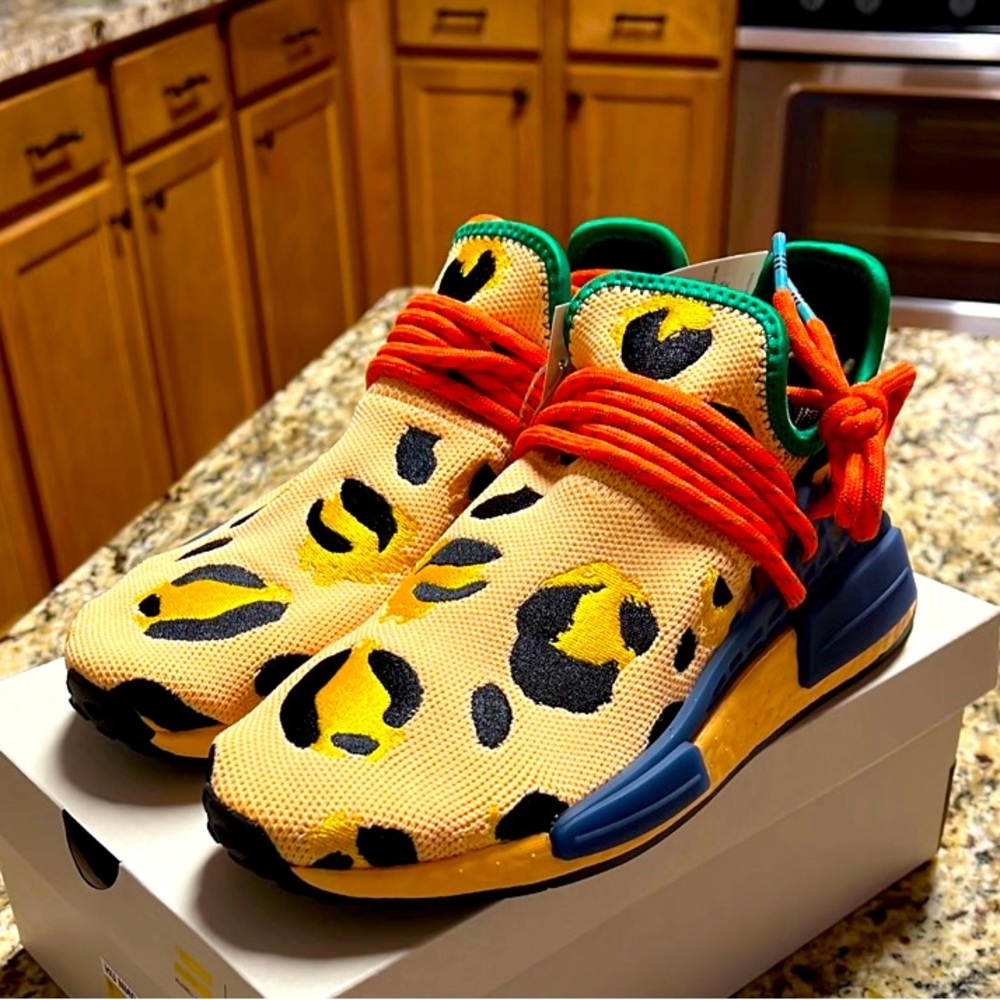 PHARRELL X NMD HUMAN RACE 'ANIMAL PRINT - PULSE AMBER'